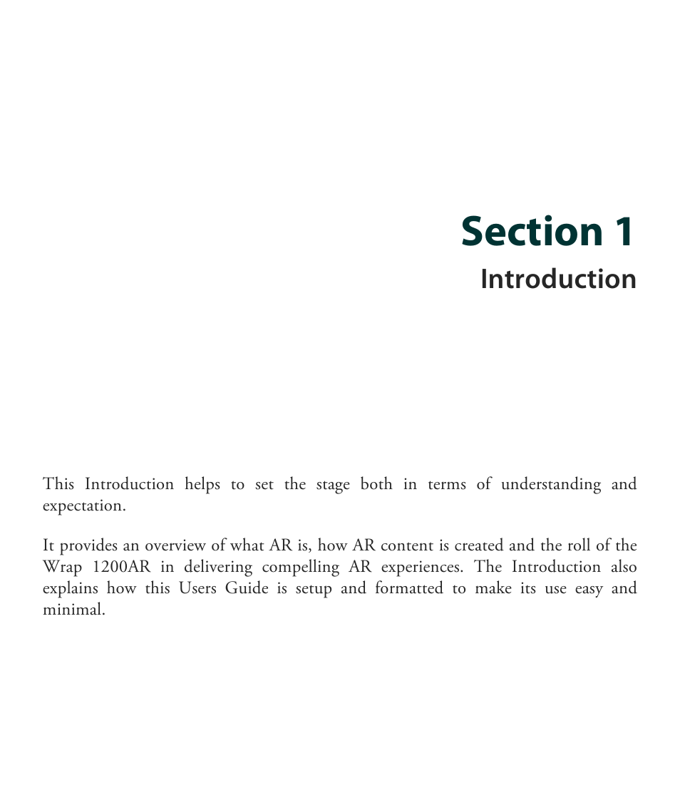 Introduction | Vuzix Wrap 1200AR User Guide User Manual | Page 4 / 44