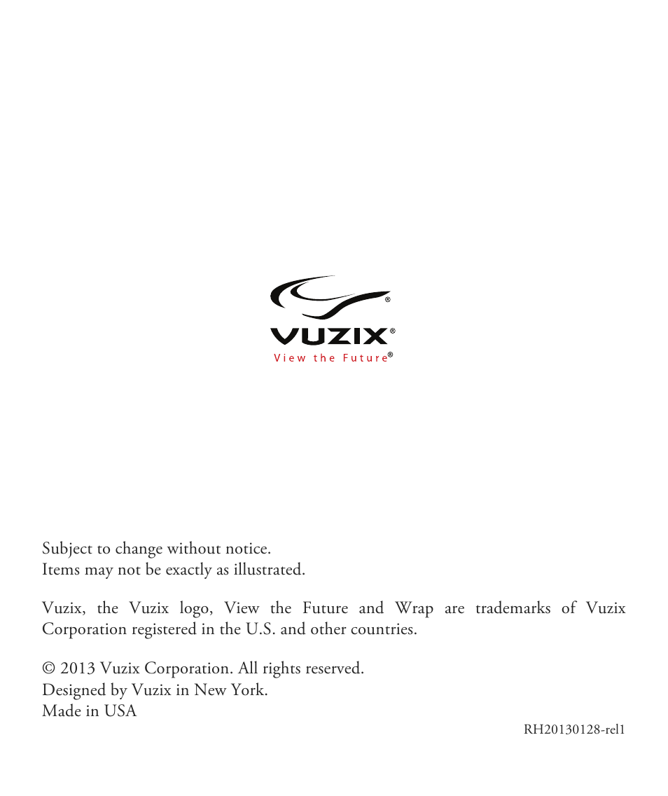 Vuzix Wrap 1200AR User Guide User Manual | Page 44 / 44