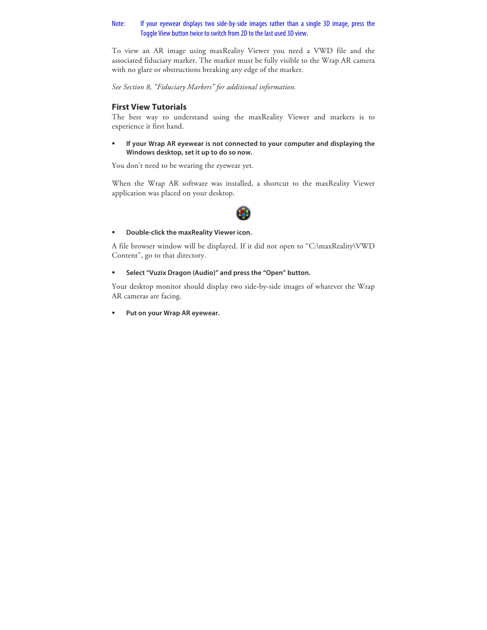 Vuzix Wrap 920AR User Manual | Page 82 / 101