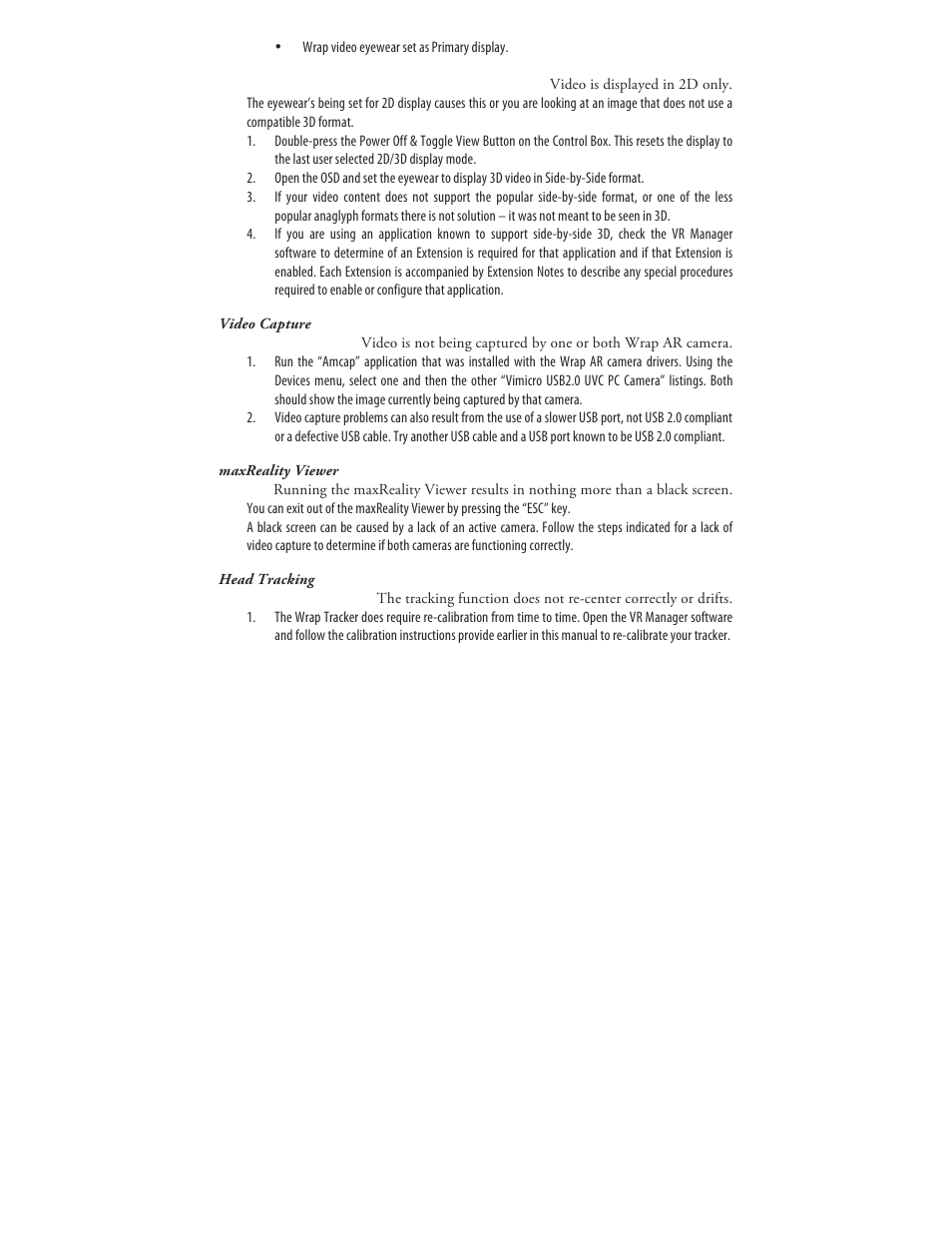 Vuzix Wrap 920AR User Manual | Page 98 / 101