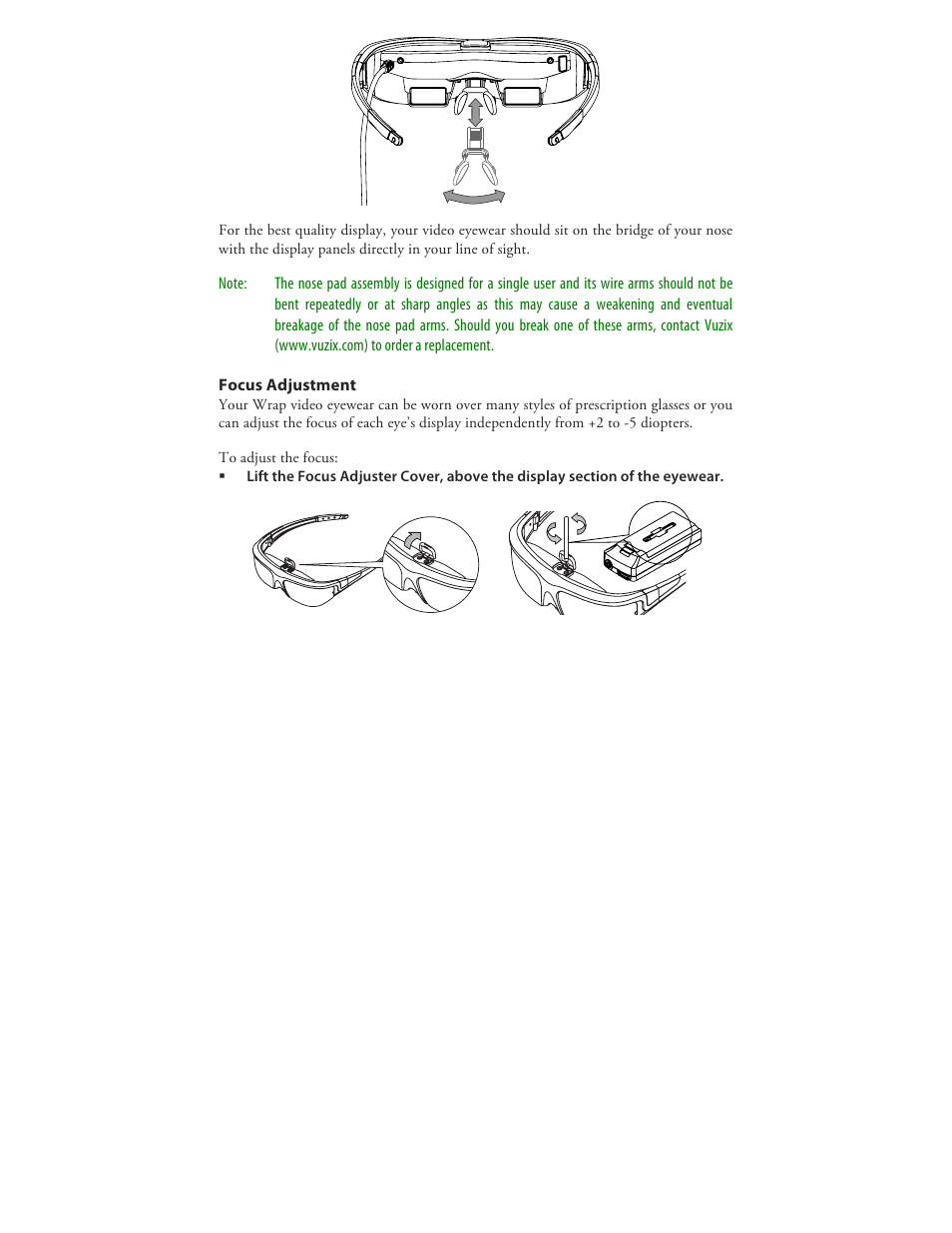 Vuzix Wrap 920 VR Bundle User Manual | Page 11 / 51