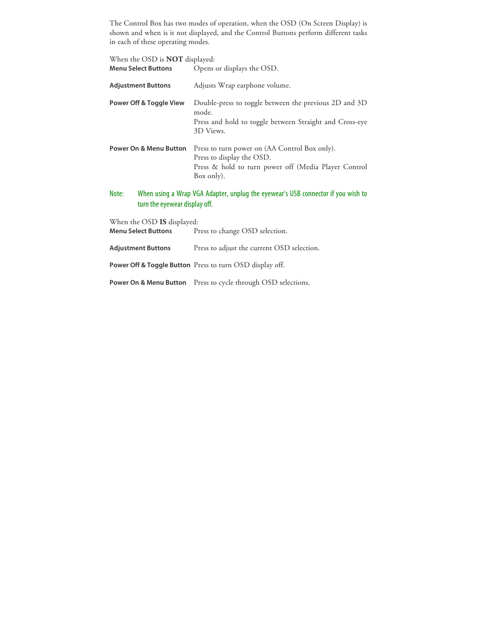 Vuzix Wrap 920 VR Bundle User Manual | Page 26 / 51