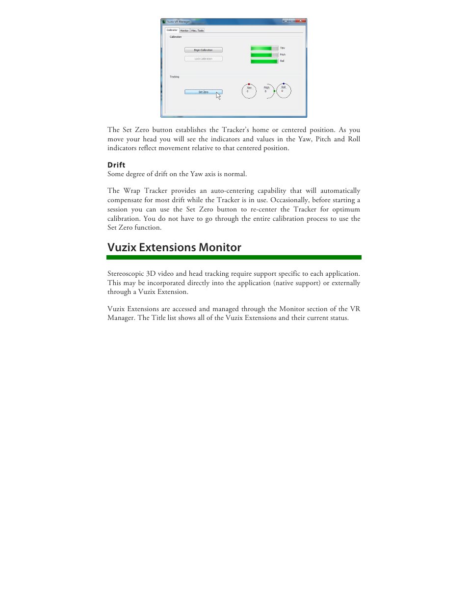 Vuzix extensions monitor | Vuzix Wrap 920 VR Bundle User Manual | Page 39 / 51