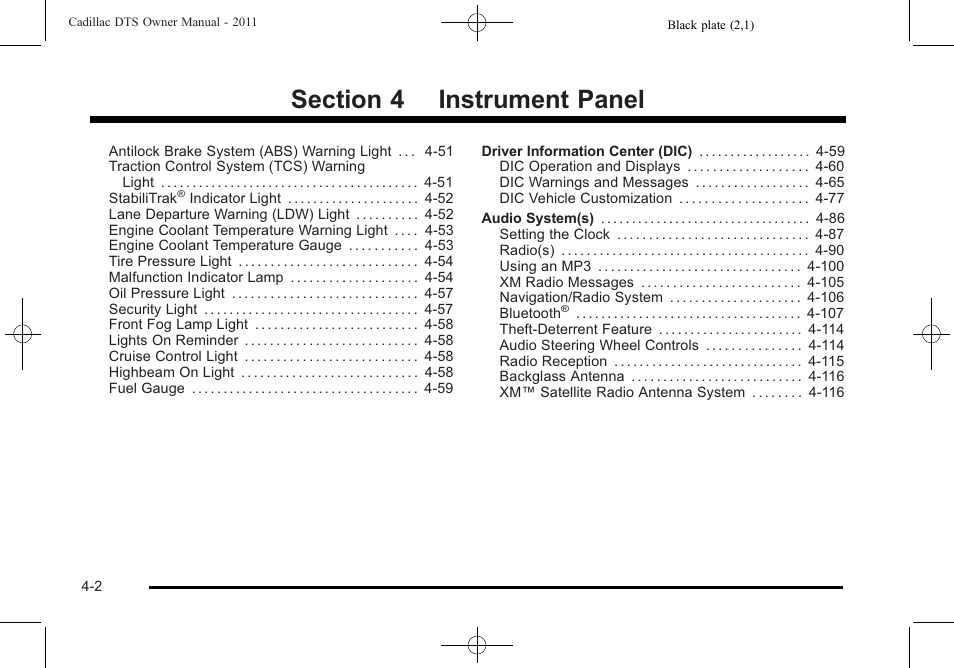 Cadillac 2011 DTS User Manual | Page 164 / 470