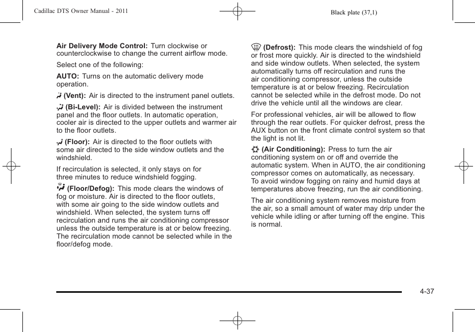Cadillac 2011 DTS User Manual | Page 199 / 470