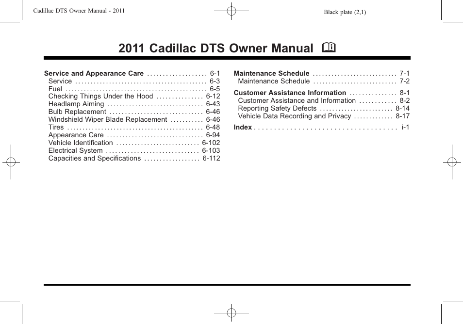 2011 cadillac dts owner manual m | Cadillac 2011 DTS User Manual | Page 2 / 470