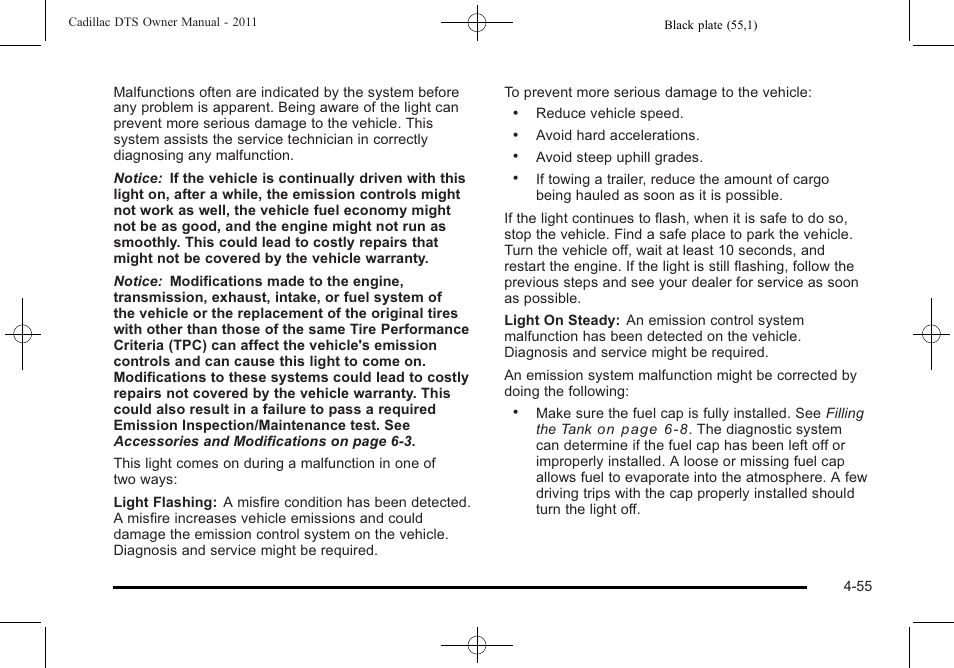 Cadillac 2011 DTS User Manual | Page 217 / 470