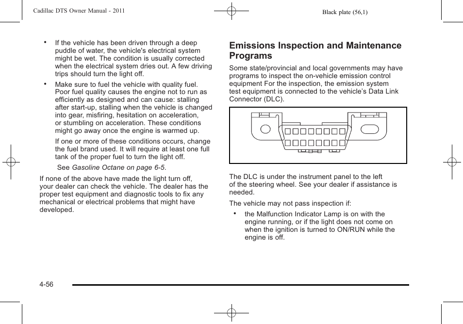Emissions inspection and maintenance programs | Cadillac 2011 DTS User Manual | Page 218 / 470