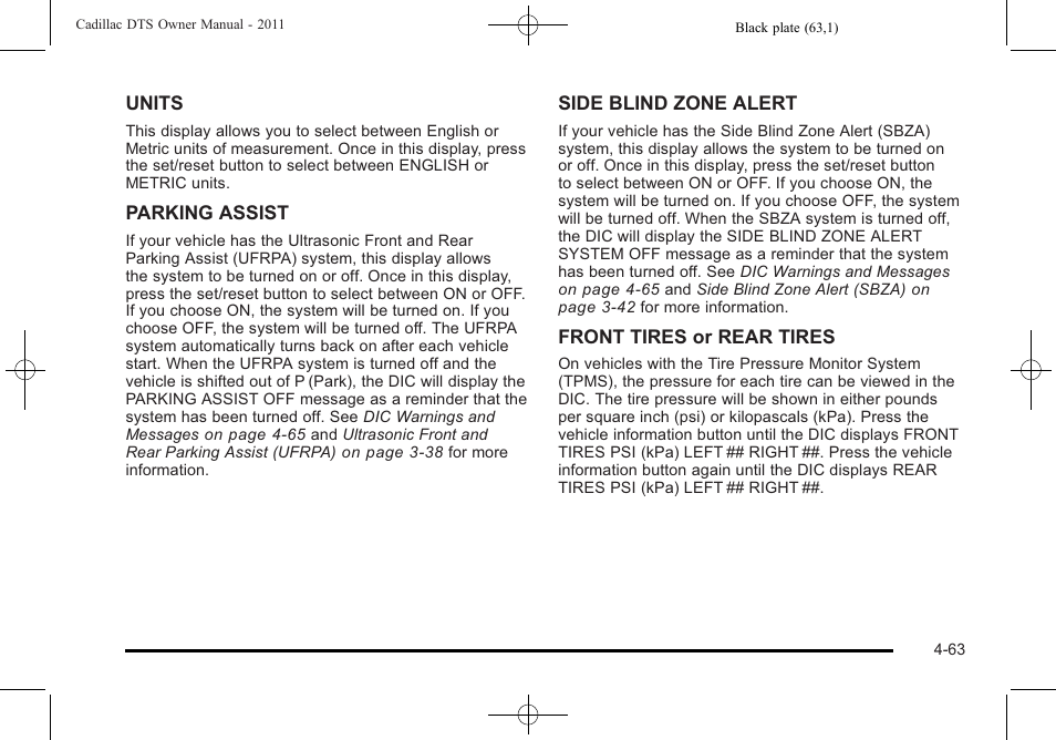 Cadillac 2011 DTS User Manual | Page 225 / 470