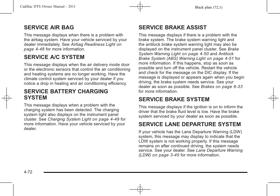 Cadillac 2011 DTS User Manual | Page 234 / 470