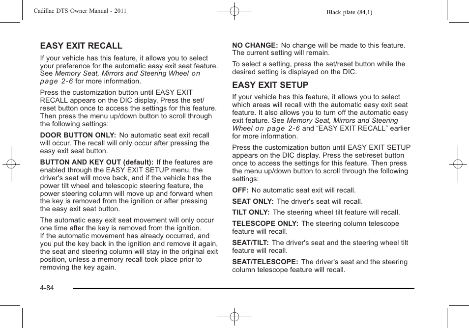 Cadillac 2011 DTS User Manual | Page 246 / 470