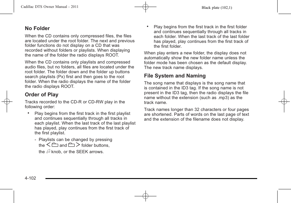 Cadillac 2011 DTS User Manual | Page 264 / 470