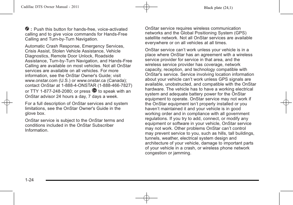 Cadillac 2011 DTS User Manual | Page 30 / 470