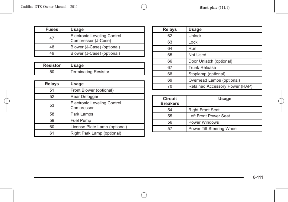 Cadillac 2011 DTS User Manual | Page 421 / 470
