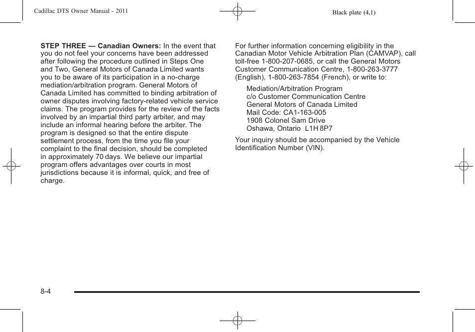 Cadillac 2011 DTS User Manual | Page 440 / 470