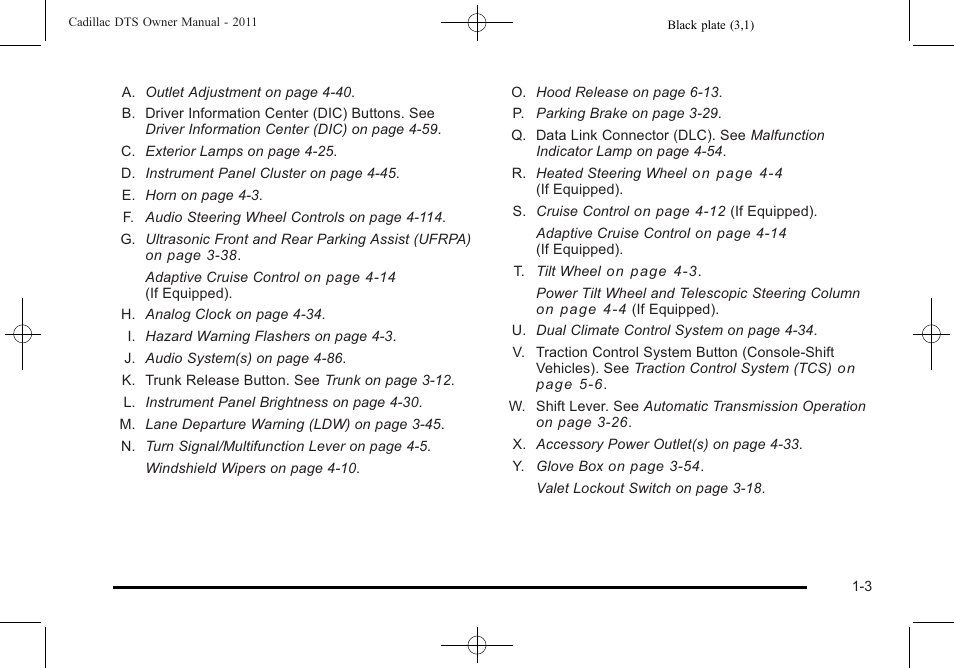Cadillac 2011 DTS User Manual | Page 9 / 470