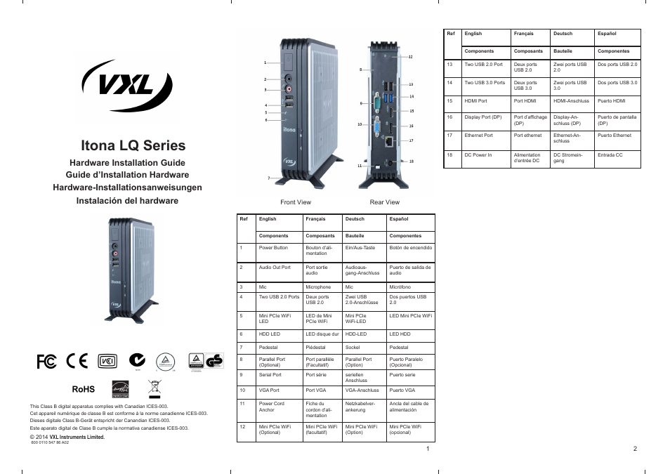 VXL Instruments Itona LQ Series User Manual | 5 pages