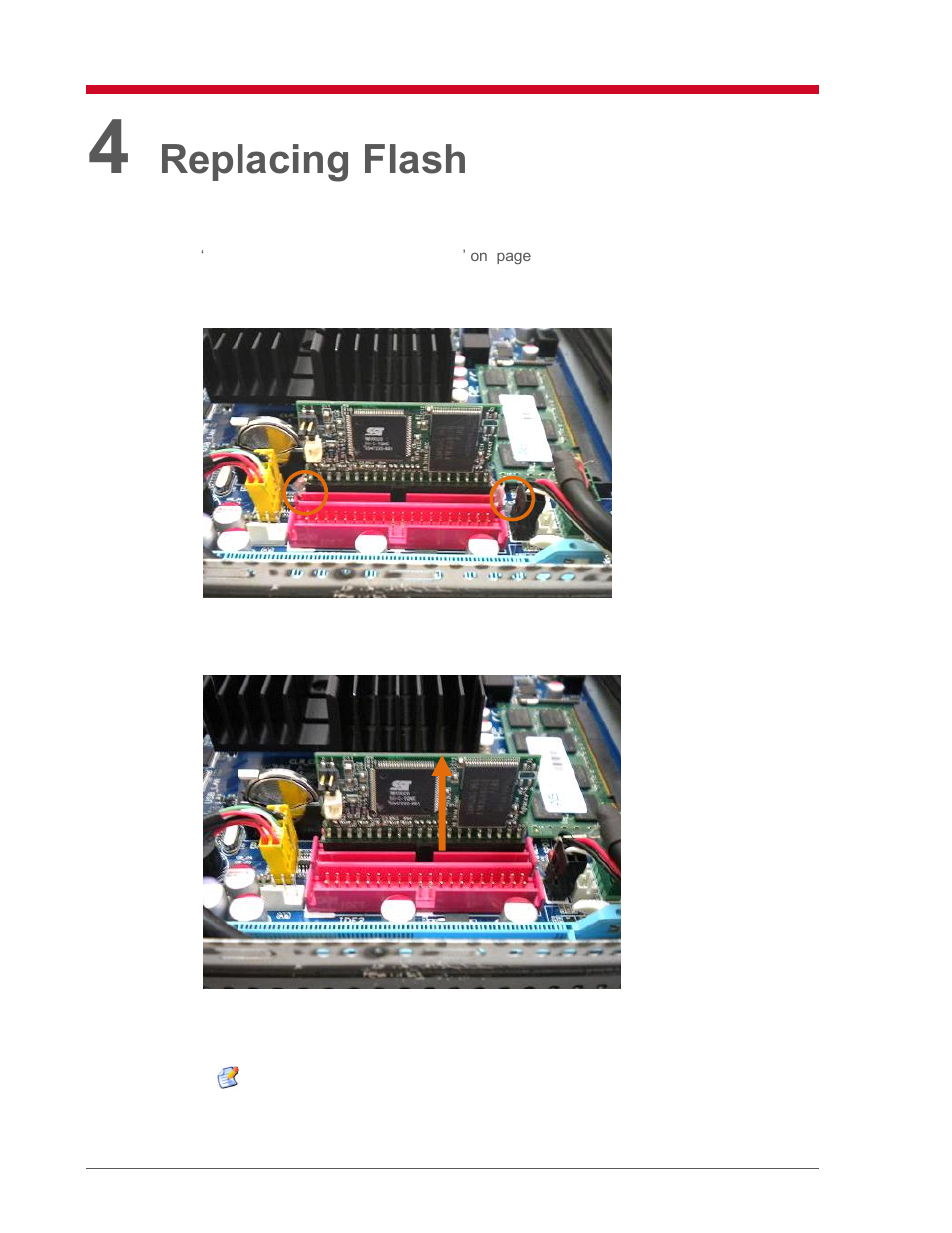 Replacing flash | VXL Instruments Itona D Series Thin Client - Service Manual User Manual | Page 10 / 15