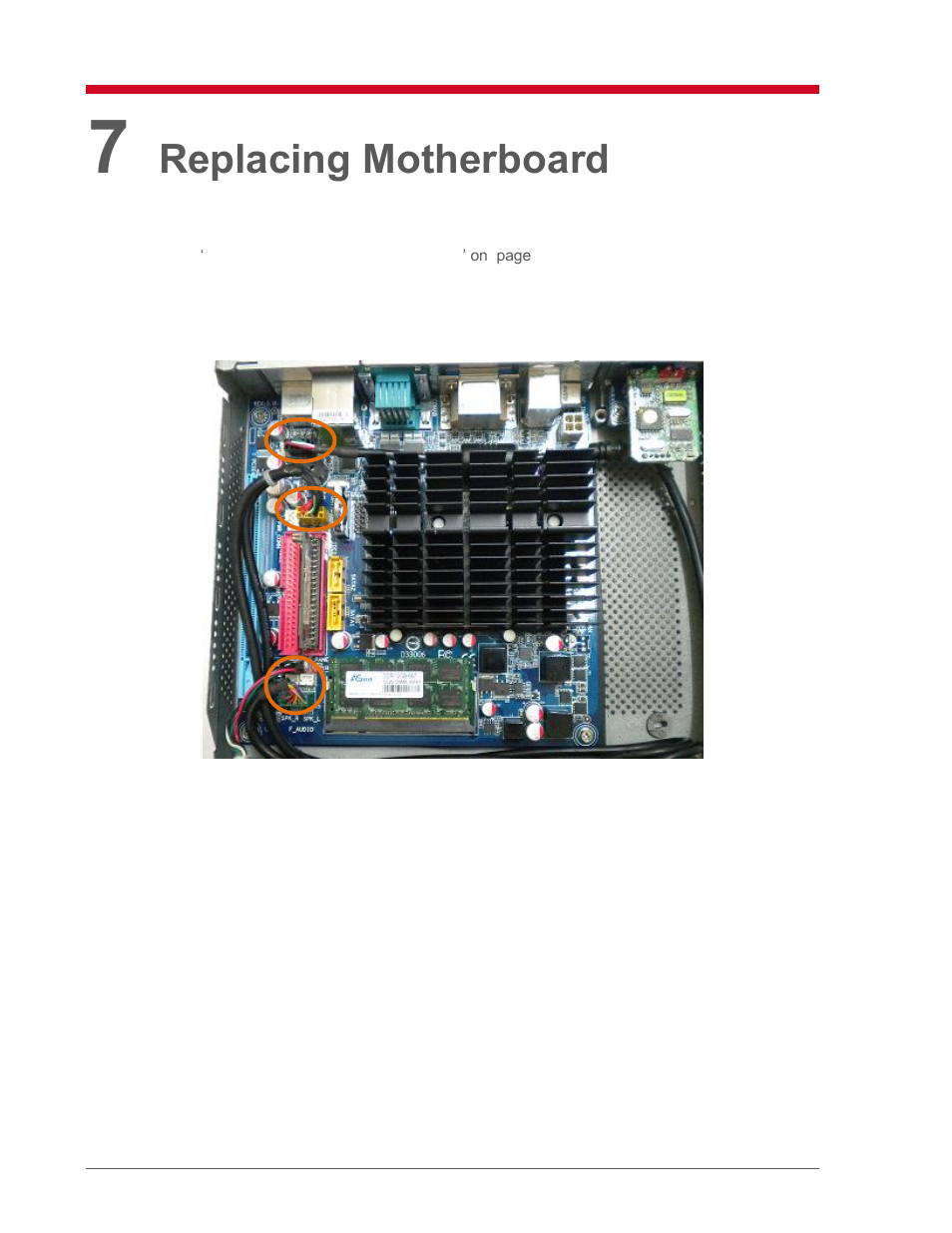 Replacing motherboard | VXL Instruments Itona D Series Thin Client - Service Manual User Manual | Page 14 / 15