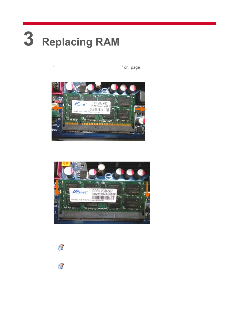 Replacing ram | VXL Instruments Itona D Series Thin Client - Service Manual User Manual | Page 9 / 15