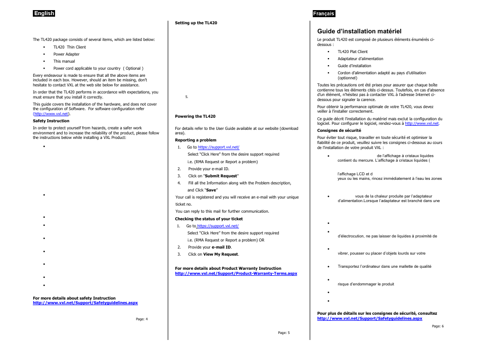 VXL Instruments Lenovo TL420 Series User Manual | Page 2 / 4