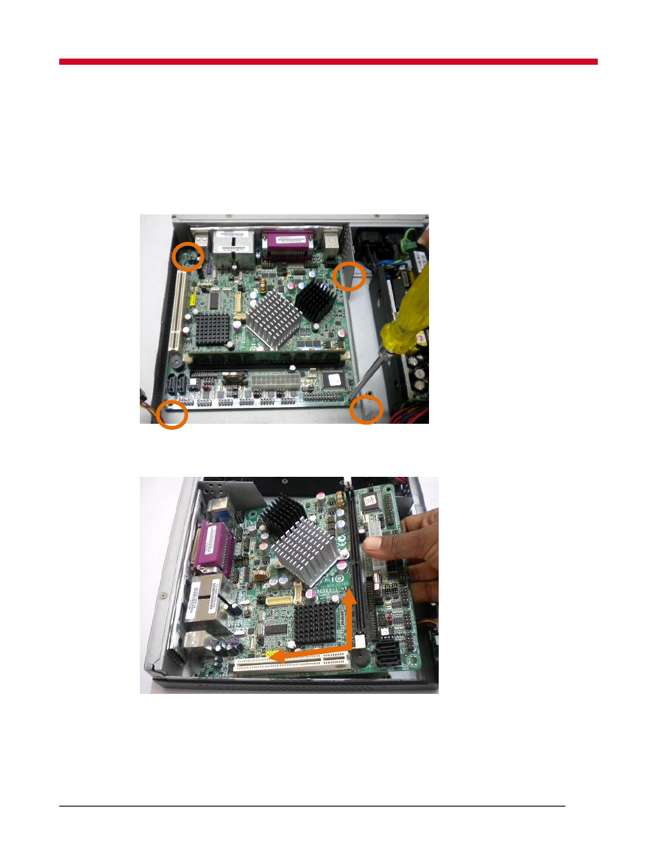 Replacing the motherboard | VXL Instruments Itona TC61yy Series User Manual | Page 16 / 18