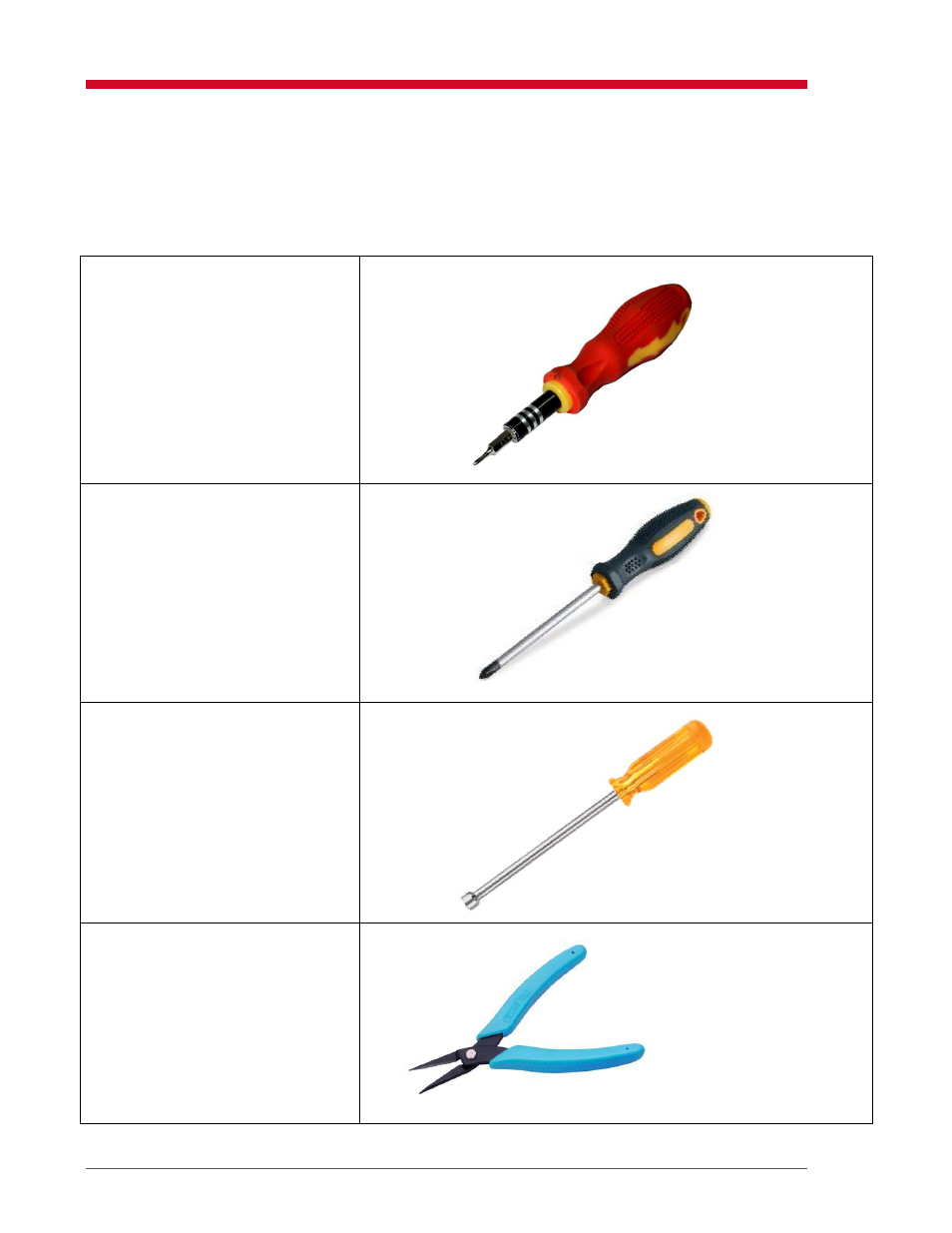 Tools required | VXL Instruments Itona Md75 Series User Manual | Page 5 / 26