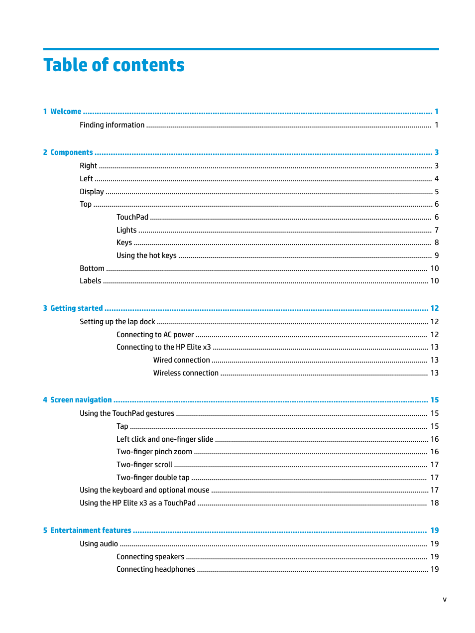 HP Elite X3 User Manual | Page 5 / 36