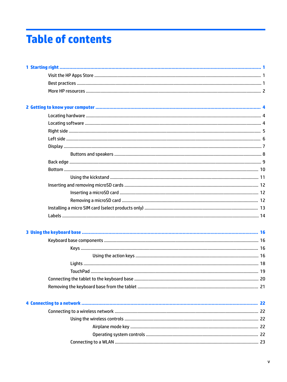 HP Spectre x2 User Manual | Page 5 / 71