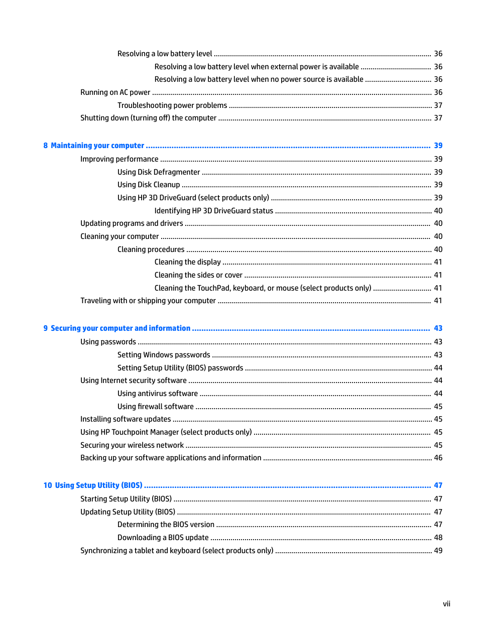 HP Spectre x2 User Manual | Page 7 / 71