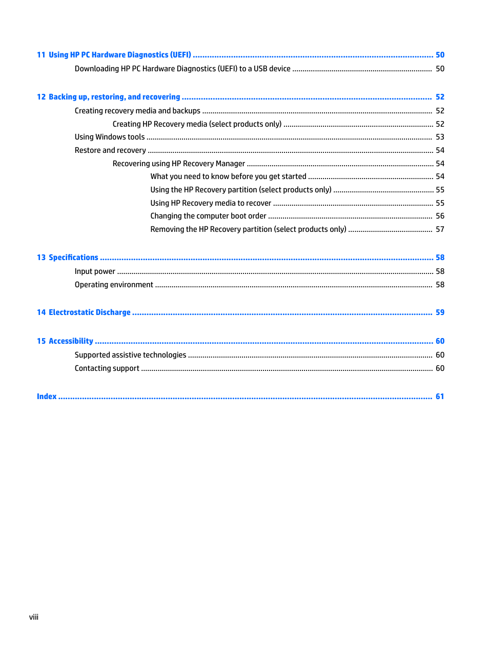 HP Spectre x2 User Manual | Page 8 / 71