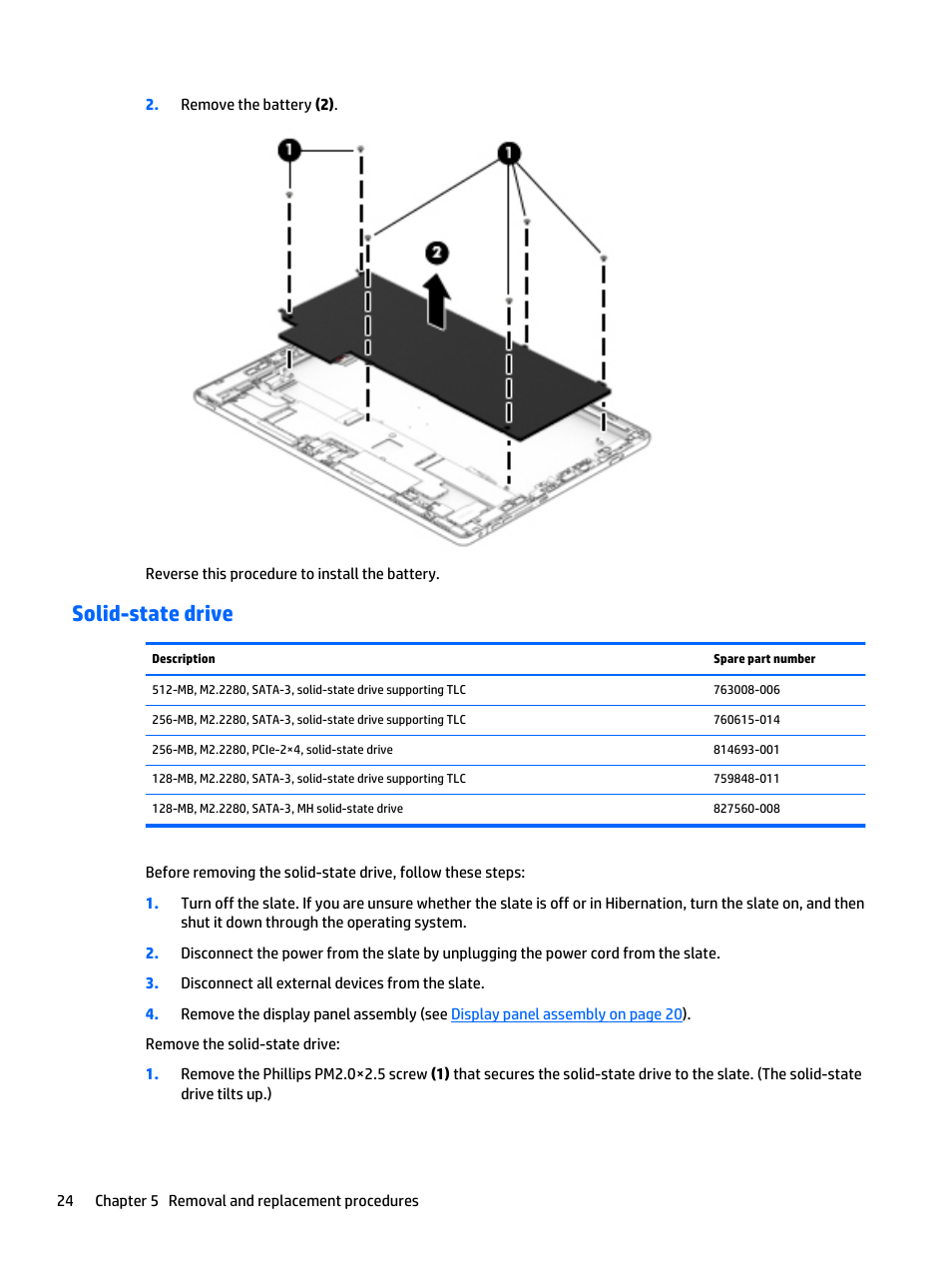 Solid-state drive | HP Spectre x2 User Manual | Page 34 / 71