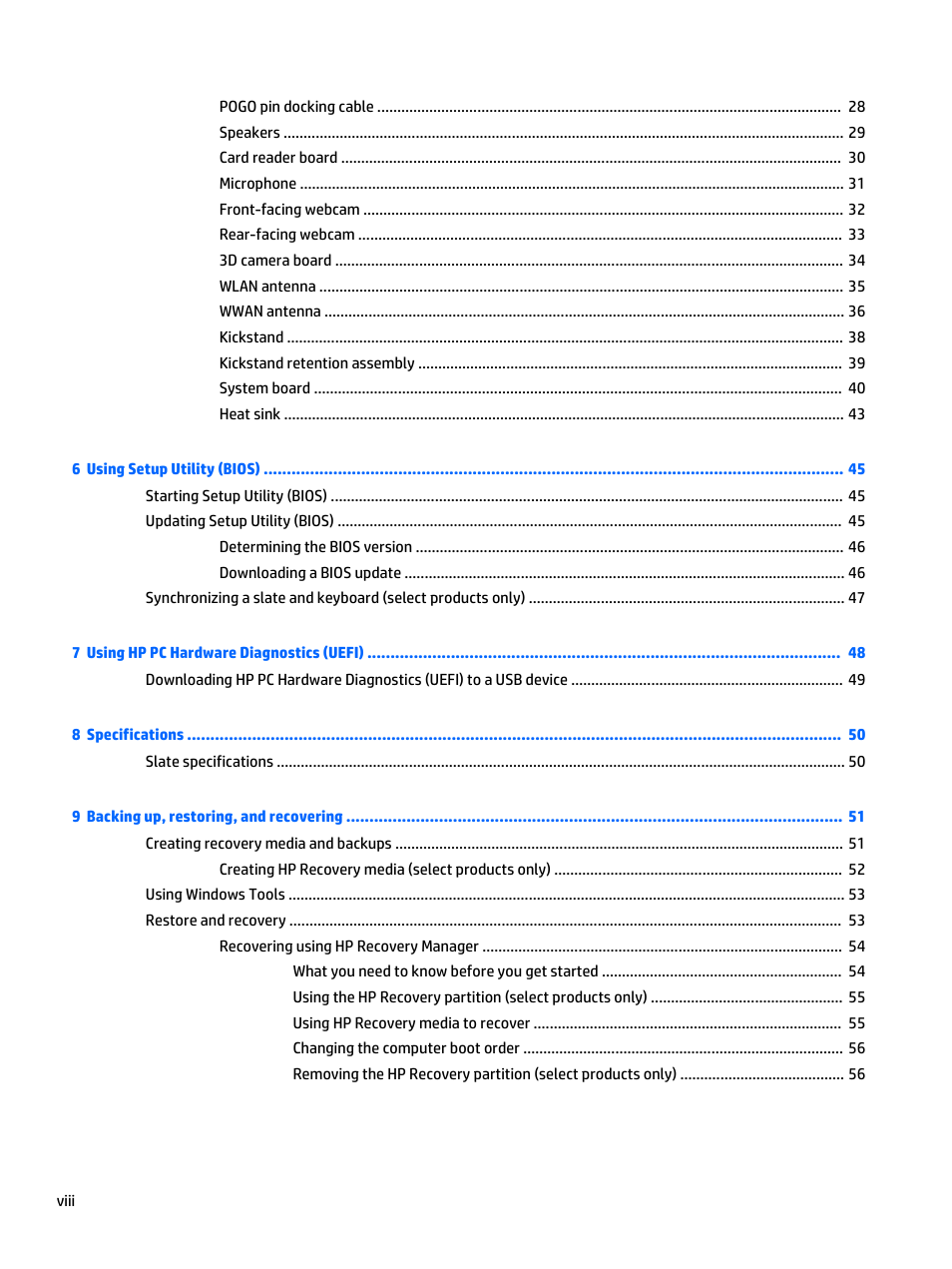 HP Spectre x2 User Manual | Page 8 / 71
