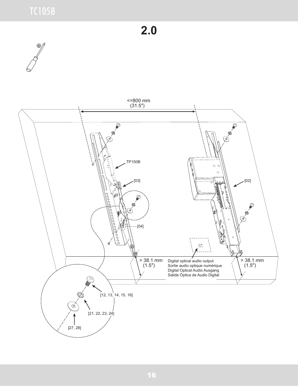 Tc105b | WallWizard TC105B User Manual | Page 17 / 59