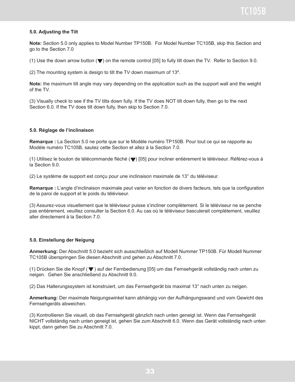 Tc105b | WallWizard TC105B User Manual | Page 34 / 59