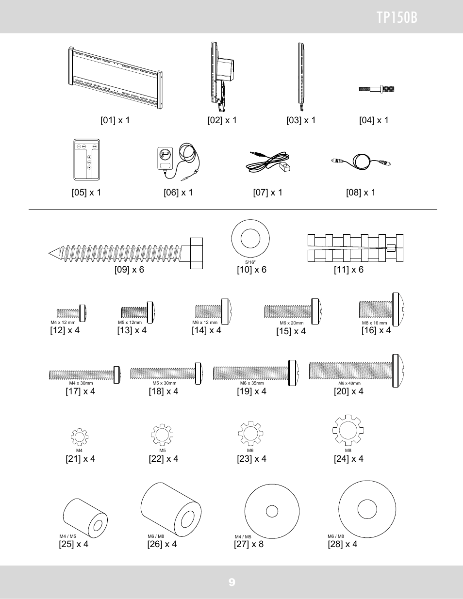 Tp150b | WallWizard TP150B User Manual | Page 10 / 59