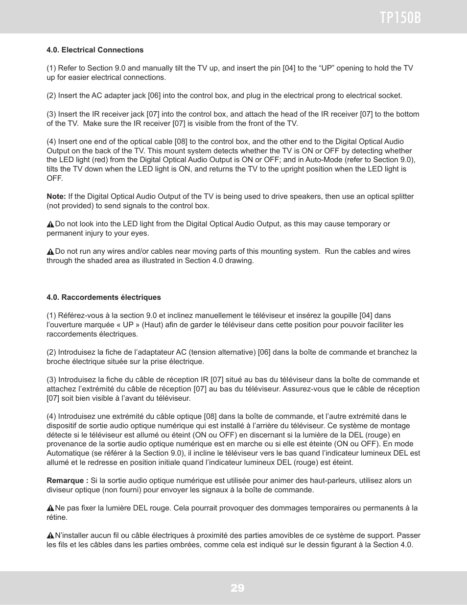 Tp150b | WallWizard TP150B User Manual | Page 30 / 59