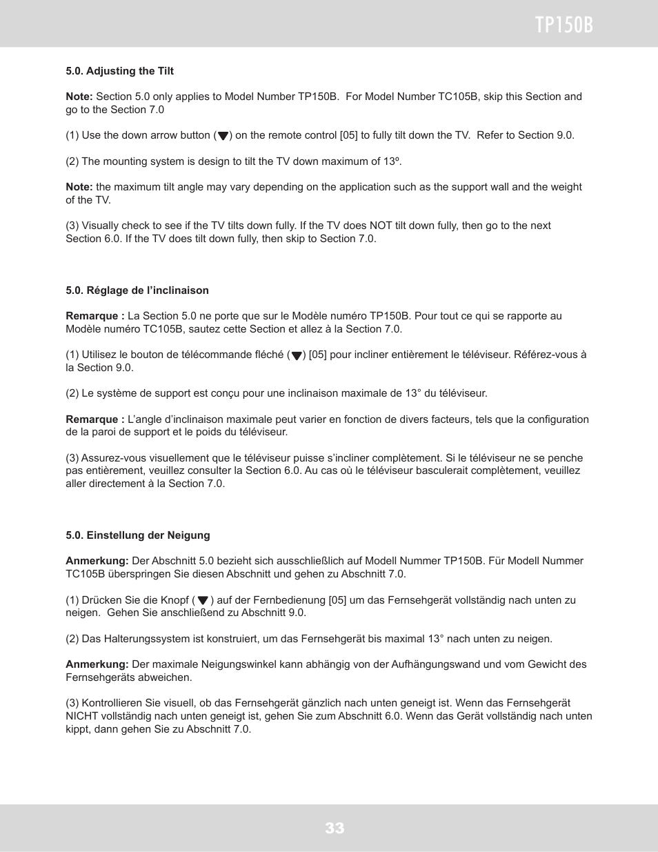 Tp150b | WallWizard TP150B User Manual | Page 34 / 59