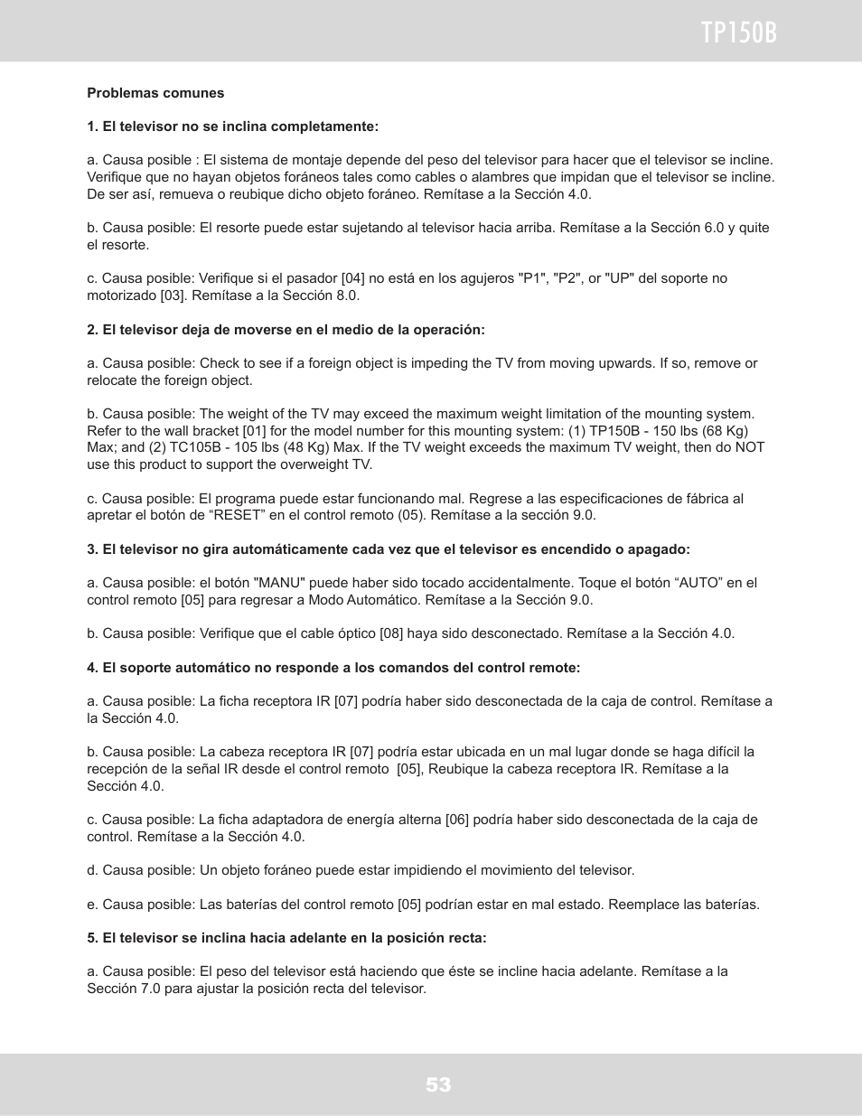 Tp150b | WallWizard TP150B User Manual | Page 54 / 59