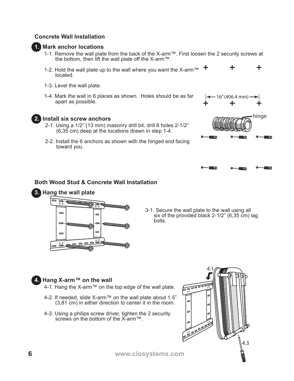 WallWizard X700CB Manual User Manual | Page 6 / 28