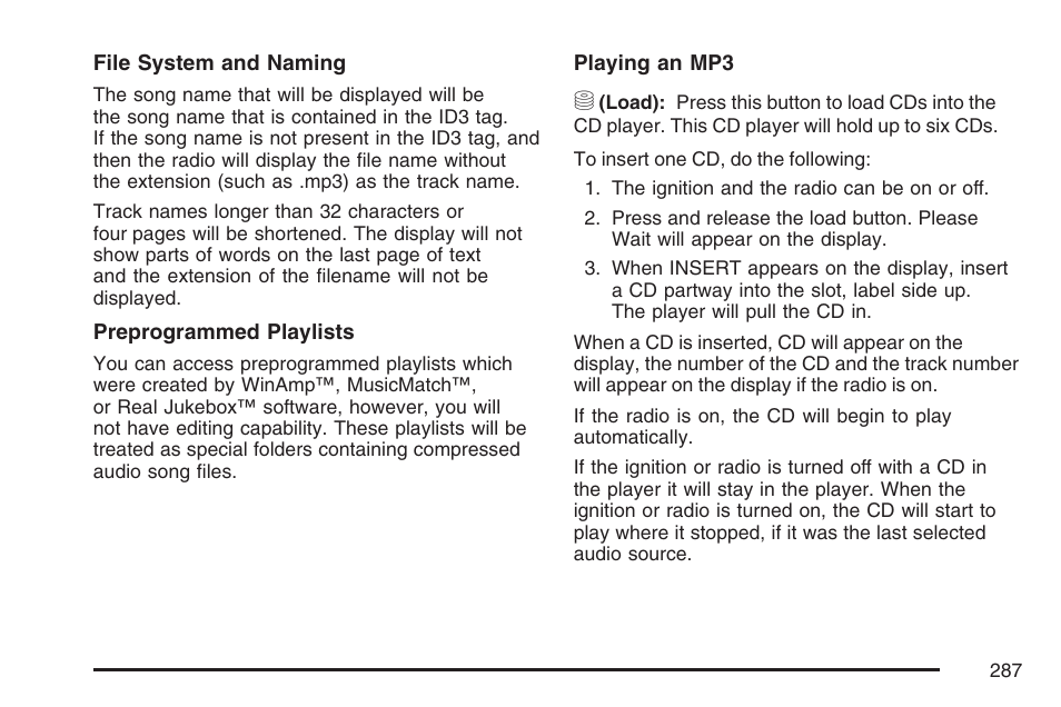 Cadillac 2007 Escalade EXT User Manual | Page 287 / 580