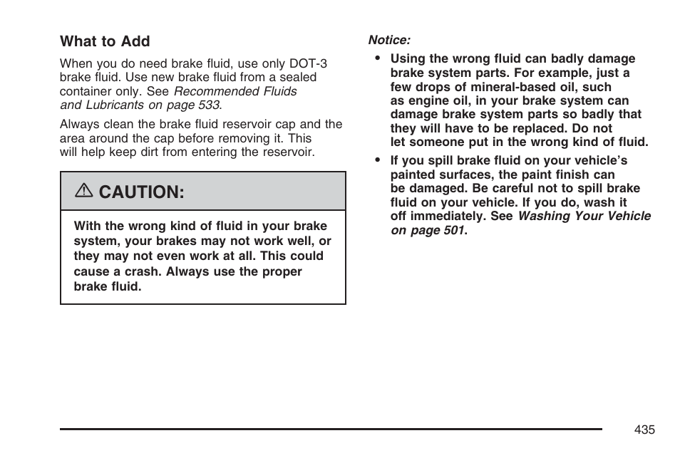 Caution | Cadillac 2007 Escalade EXT User Manual | Page 435 / 580