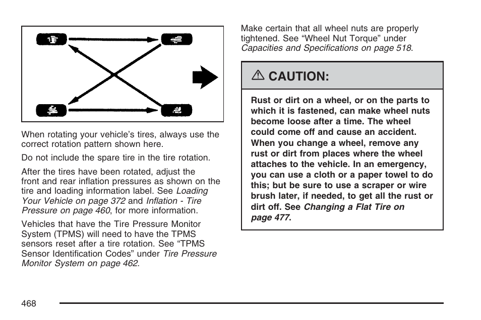 Caution | Cadillac 2007 Escalade EXT User Manual | Page 468 / 580