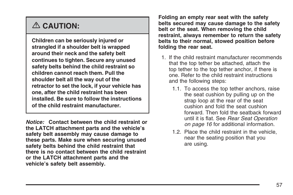 Caution | Cadillac 2007 Escalade EXT User Manual | Page 57 / 580