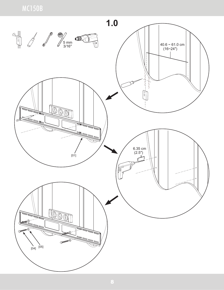 Mc150b | WallWizard MC150B User Manual | Page 9 / 26