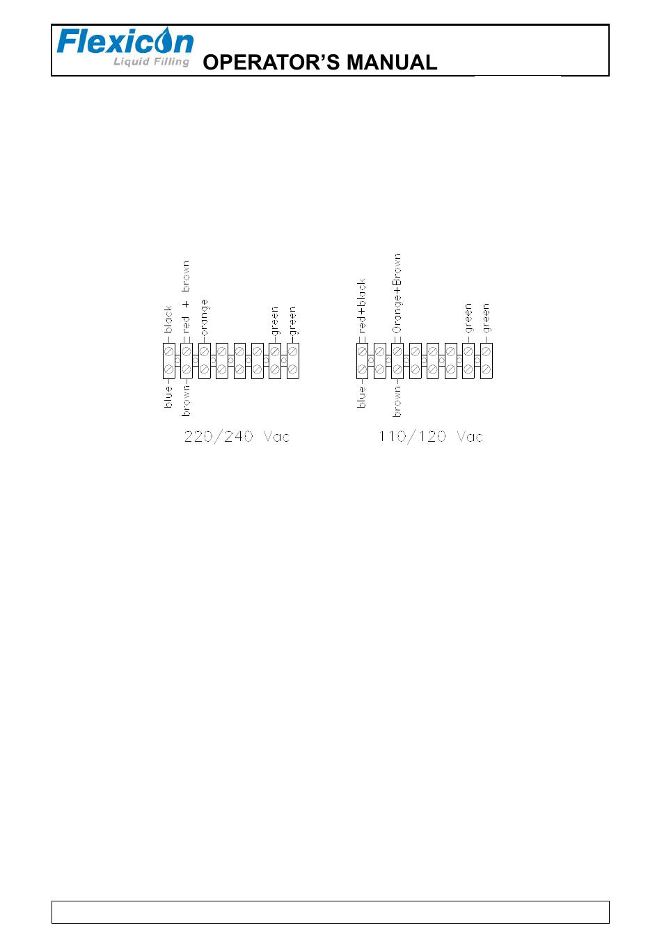 Change of power, Operator’s manual, Ff20 | Watson-Marlow FF20 User Manual | Page 18 / 24