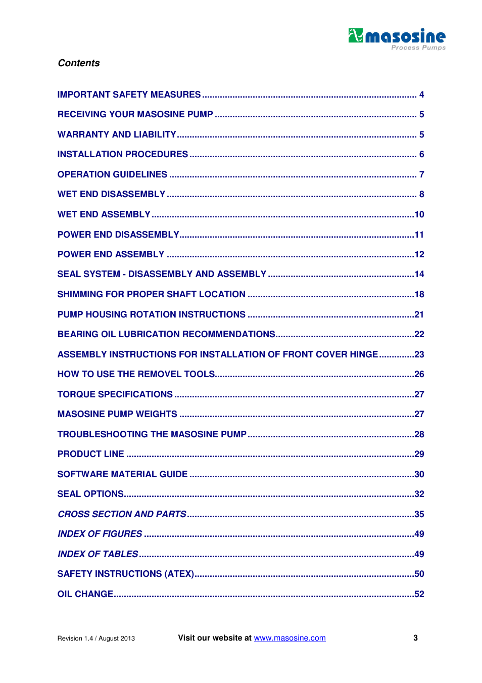 Watson-Marlow MR-Series User Manual | Page 3 / 52