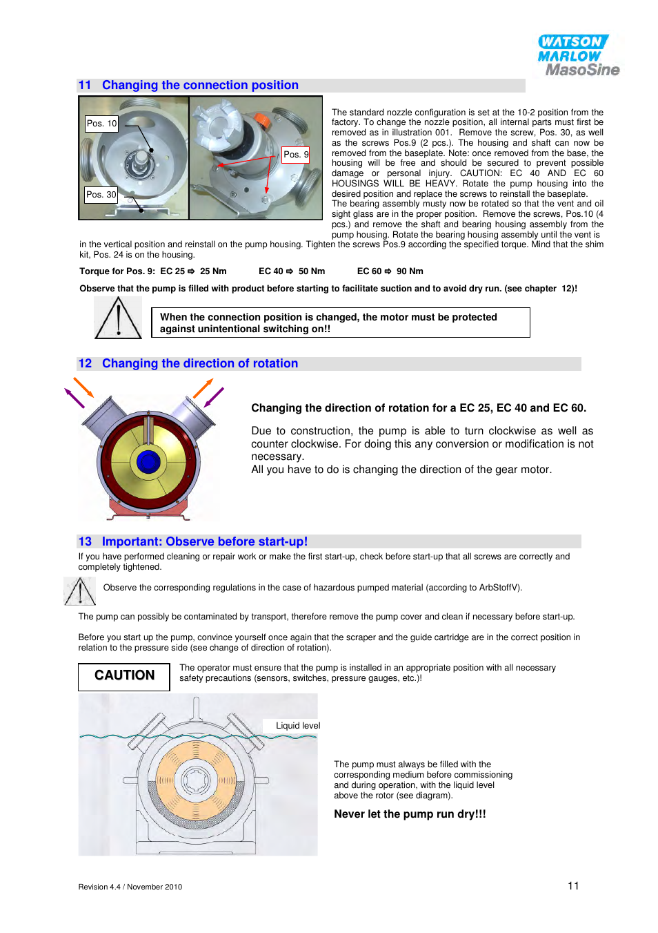 Watson-Marlow EC 25 User Manual | Page 11 / 28