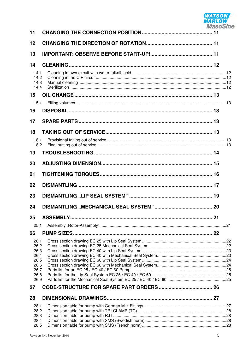 Watson-Marlow EC 25 User Manual | Page 3 / 28