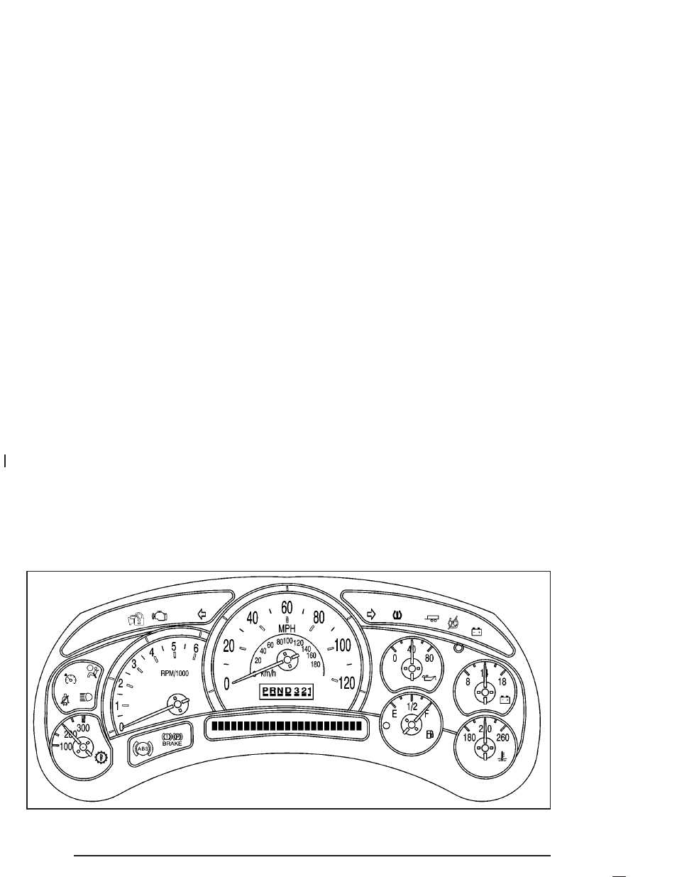 Instrument panel cluster, Instrument panel cluster -32, Instrument panel | Cluster | Cadillac 2004 Escalade ESV User Manual | Page 174 / 472